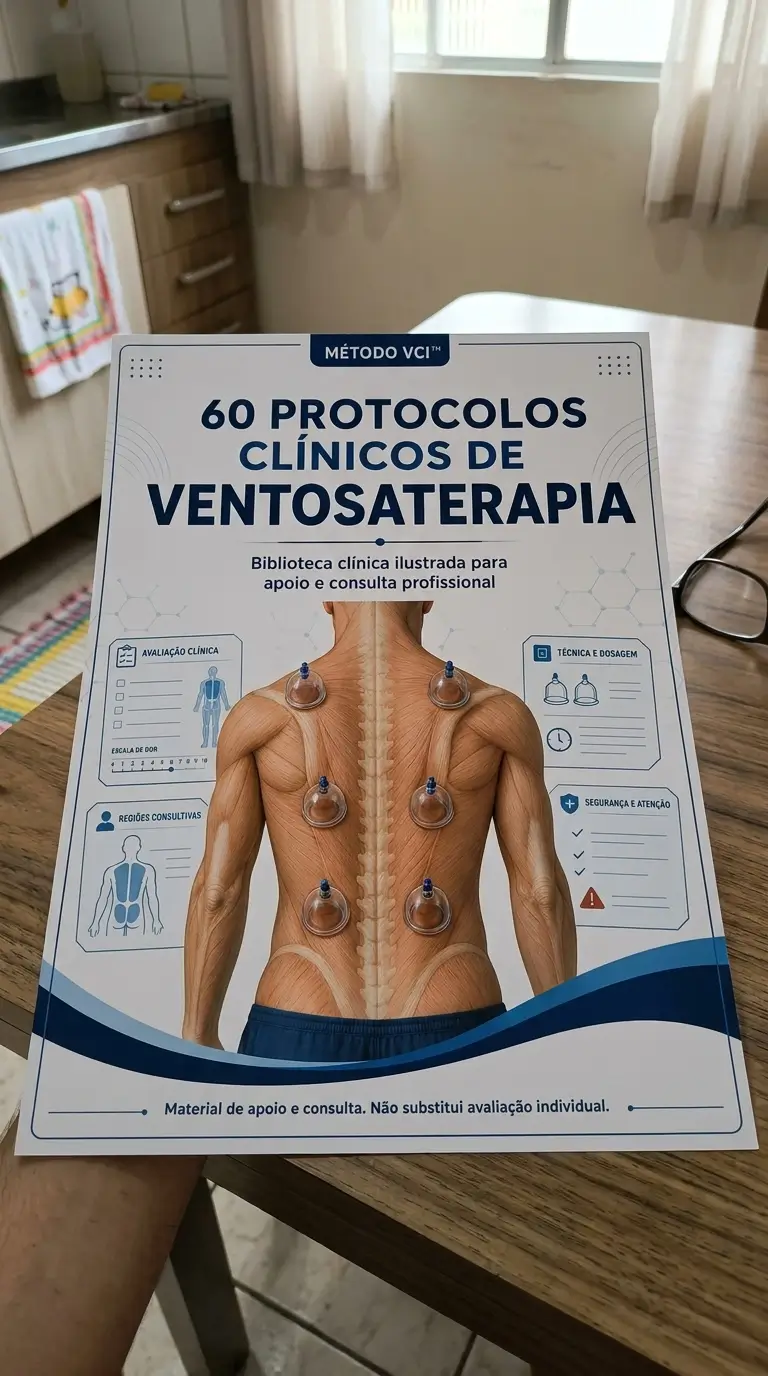 Material impresso dos 60 Protocolos Clínicos de Ventosaterapia